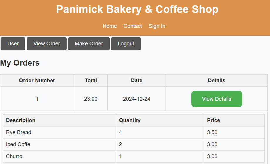 Bakery Order Management Image